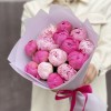 Розовый микс из 15 пионов